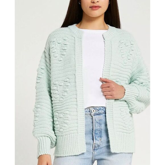 River Island Embroidered Heart Cardigan - Picture 1 of 6